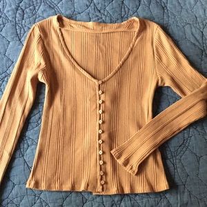 Anthropologie Ribbed Top size S